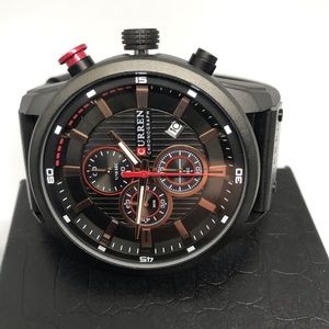 Men's Stylish Leather Quartz Watch For Men